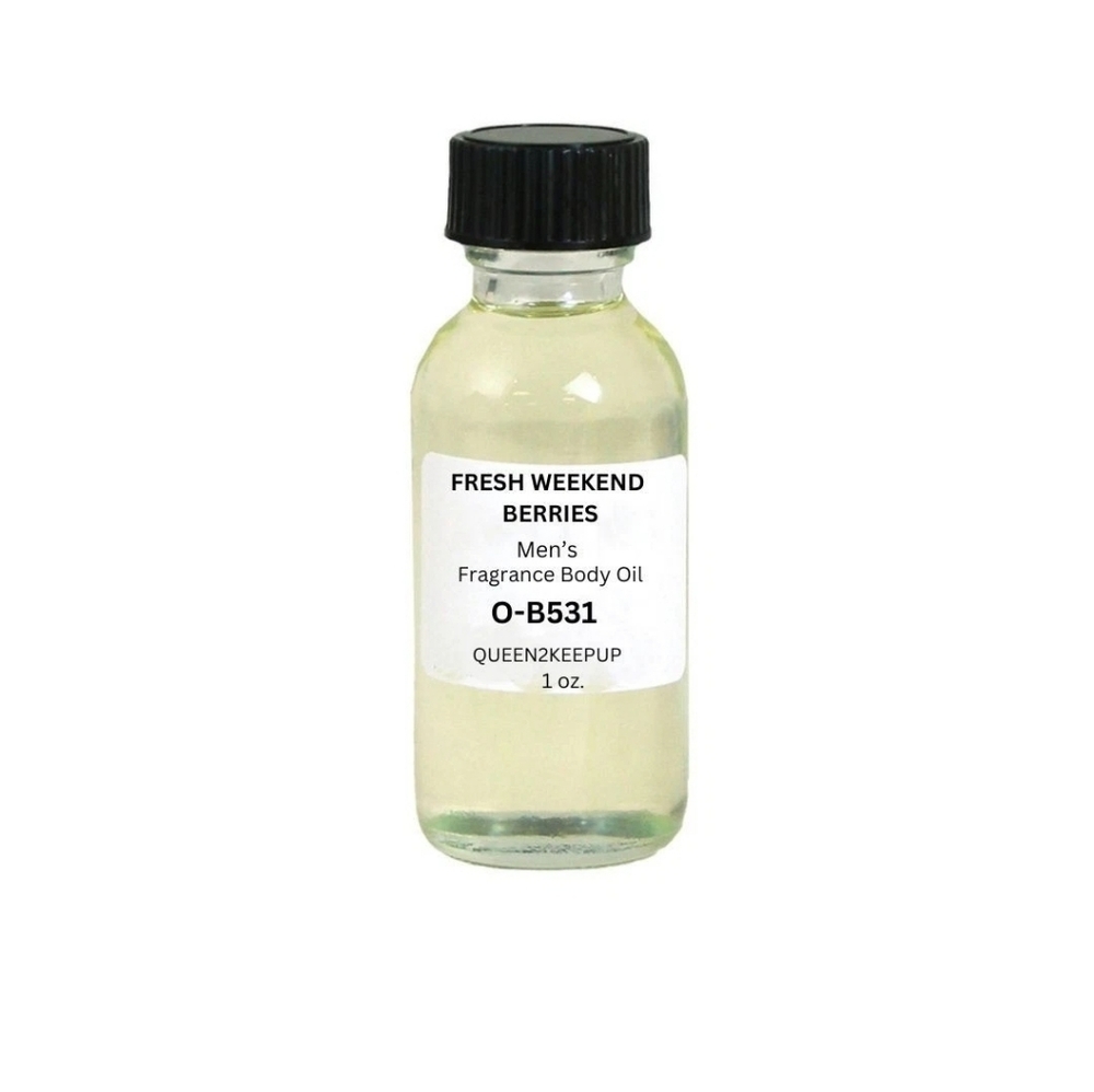 Fresh Weekend Berries (Men) Body Oil 1 oz Fragrance Natural Pure Uncut Scent